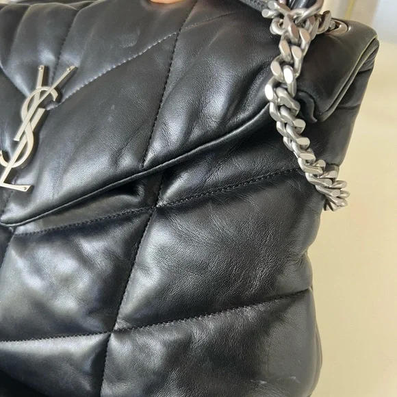 YSL Medium Black Loulou Puffer Bag - Picture 9 of 9